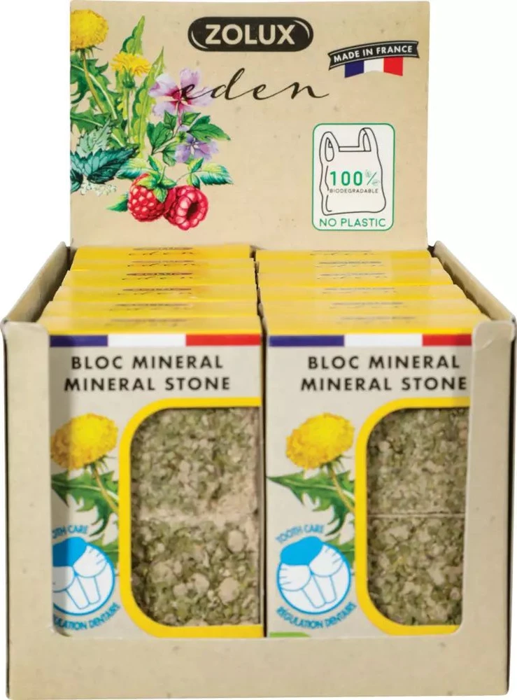 Zolux mineraliniai kauliukai graužikams su kiaulpienėm 2x100g