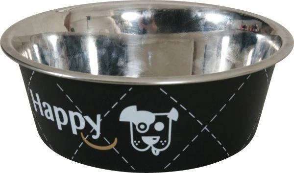 Zolux dubenėlis šuniui plieno nerūdijantis Inox HAPPY 2,65 l kol. juoda
