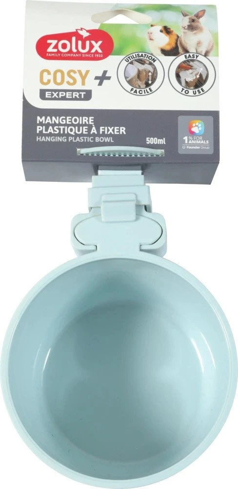 Zolux plastikinis šėrykla mažiems žinduoliams COSY 500 ml mėlyna