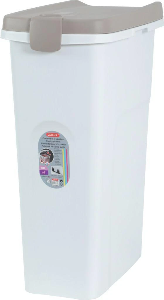 Zolux šuniui maisto konteineris 40 l 45x27x61 cm spalva balta/šviesiai ruda