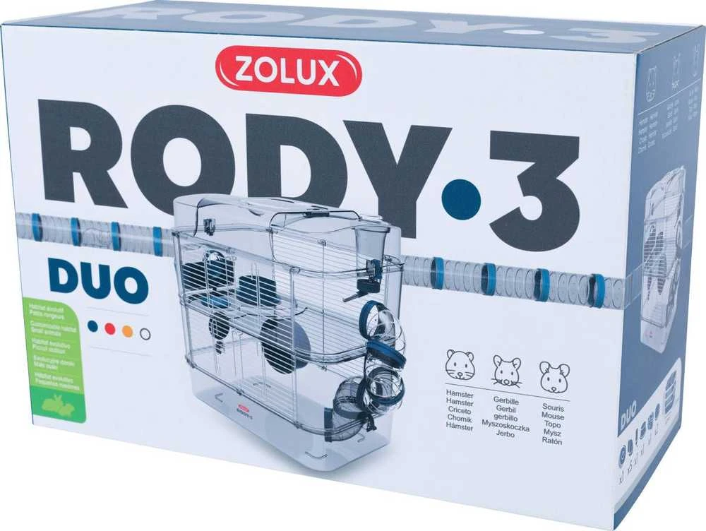Graužikų Narvas - Zolux Rody3 Duo, Mėlynas