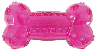 Zolux Žaislas šuniui kaulas TPR POP 12 cm kol. rožinė