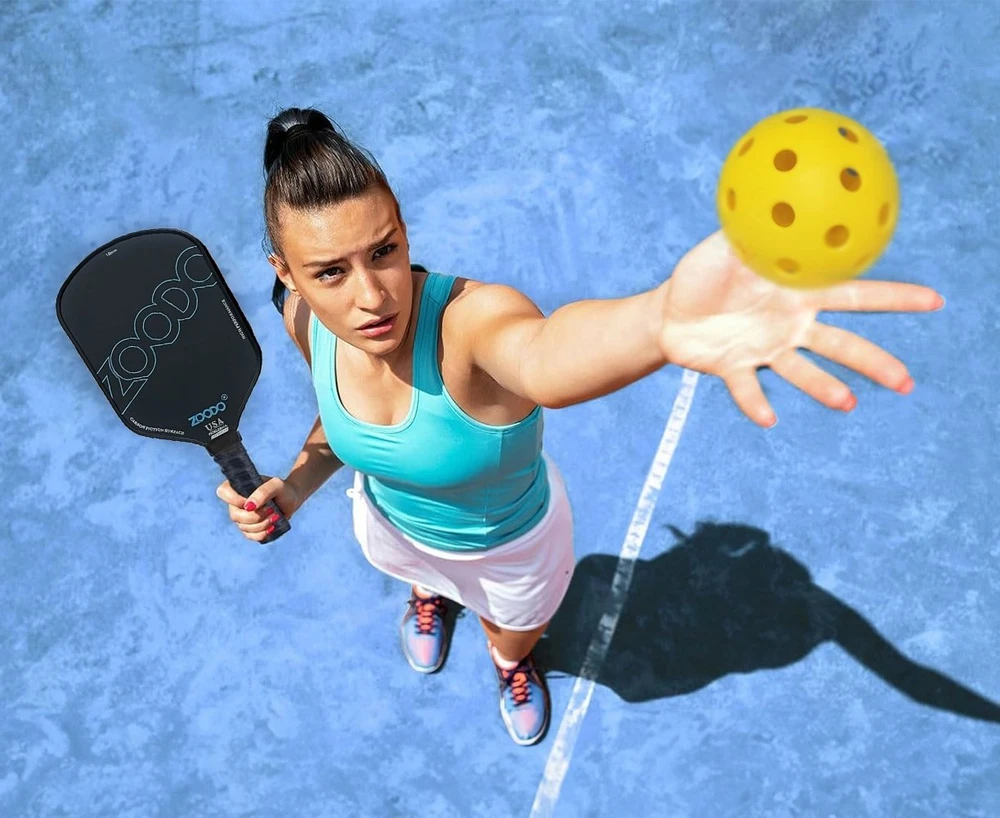 ZOODO rakečių pickleball rinkinys juodas P3 USAPA + 4 kamuoliai + krepšys JAV (ZD074568)