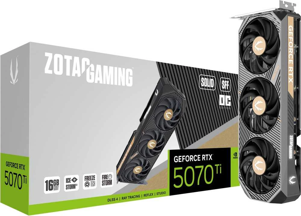 Vaizdo plokštė Zotac GeForce RTX 5070 Ti SOLID SFF 16GB OC DLSS 4