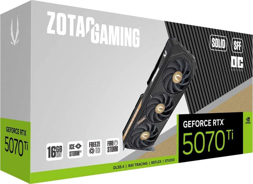Vaizdo plokštė Zotac GeForce RTX 5070 Ti SOLID SFF 16GB OC DLSS 4