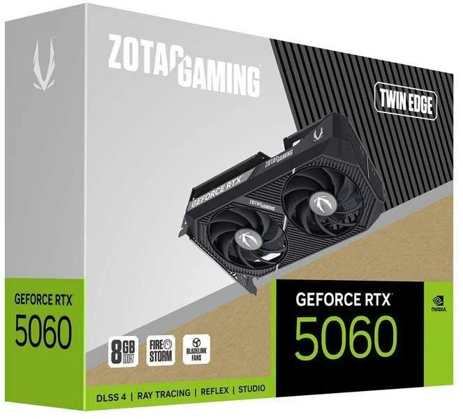 Zotac žaidimų vaizdo plokštė GeForce RTX 5060 Twin Edge NVIDIA 8 GB GDDR7