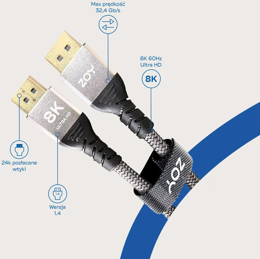 Nezatříděno ZOY DisplayPort - DisplayPort kabelis 3 m pilkas (ZCD3)