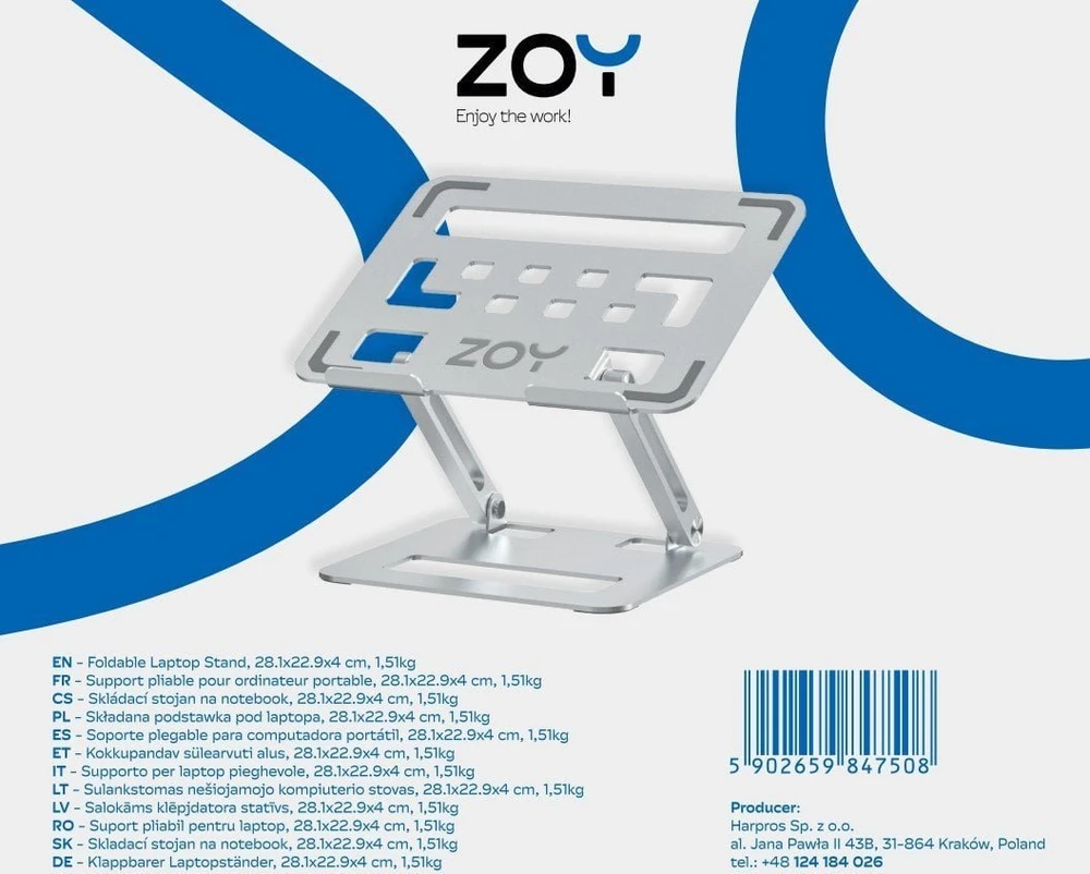 ZOY nešiojamojo kompiuterio stovas ZLS08