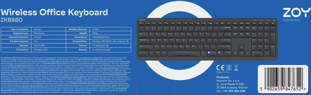 ZOY ZKB880 klaviatūra (ZK880)