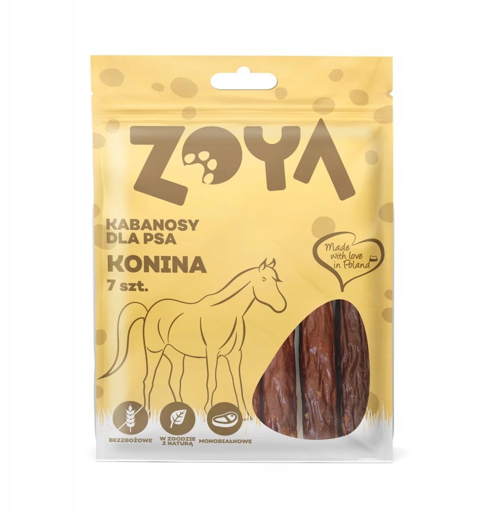 ZOYA Horse meat sausages – skanėstas šuniui – 7 vnt.