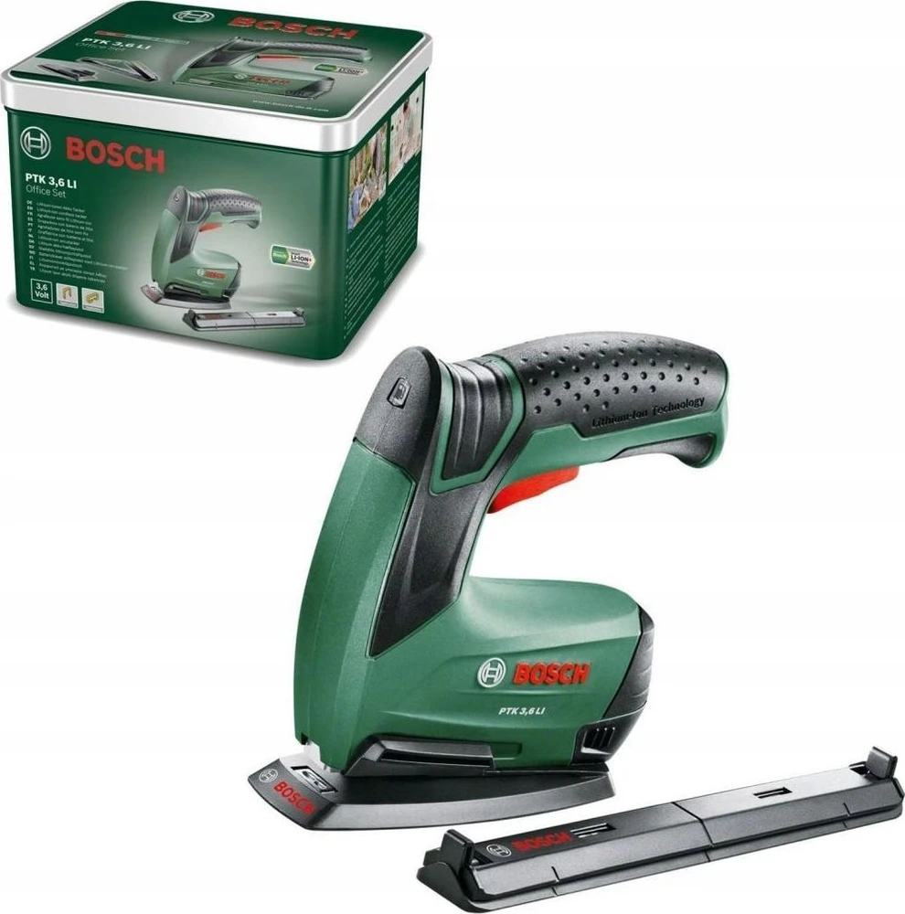 „Bosch DIY“ – „Tacker PTK 3,6 LI“ biuro rinkinys