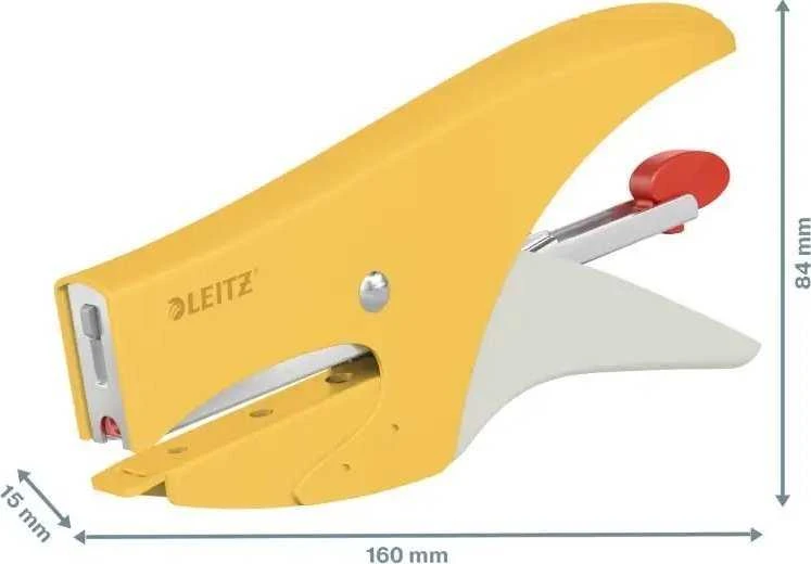 Zszywacz Leitz Leitz 56450019, 15 sheets, Geltona, Flat clinch, 150x P2 (No. 10), Metal, 80 g/m²
