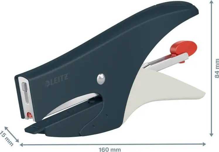 Zszywacz Leitz Leitz 56450089, 15 sheets, Juodas, Flat clinch, 150x P2 (No. 10), Metal, 80 g/m²