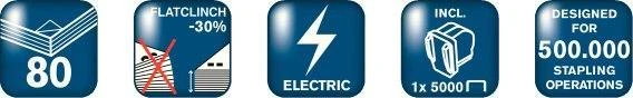 Zszywacz Rapid Zszywacz elektrinis Supreme 5080e sidabrinė 80 kartek RAPID 20993411