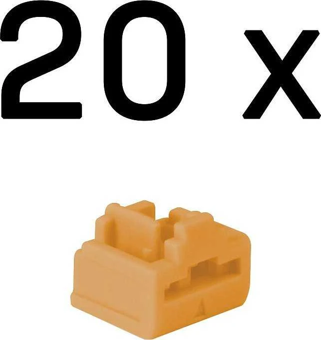 Tinklo Priedas - LINDY RJ45 Prievado Blokatorius, ABS Oranžinis, 20 vnt.