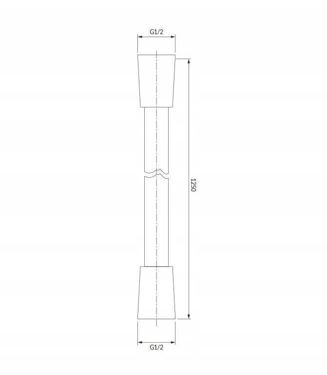 Dušo žarna Zucchetti WĄŻ PRYSZNICOWY 125 CM Auksinė