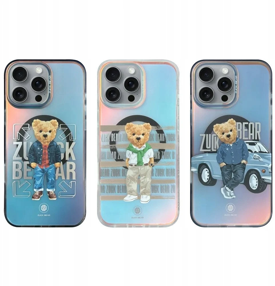 ZUCK BEAR dėklas CALIFORNIA COOL MAG suderinamas su MagSafe, skirtas IPHONE 16 Pro Max languotiems marškiniams