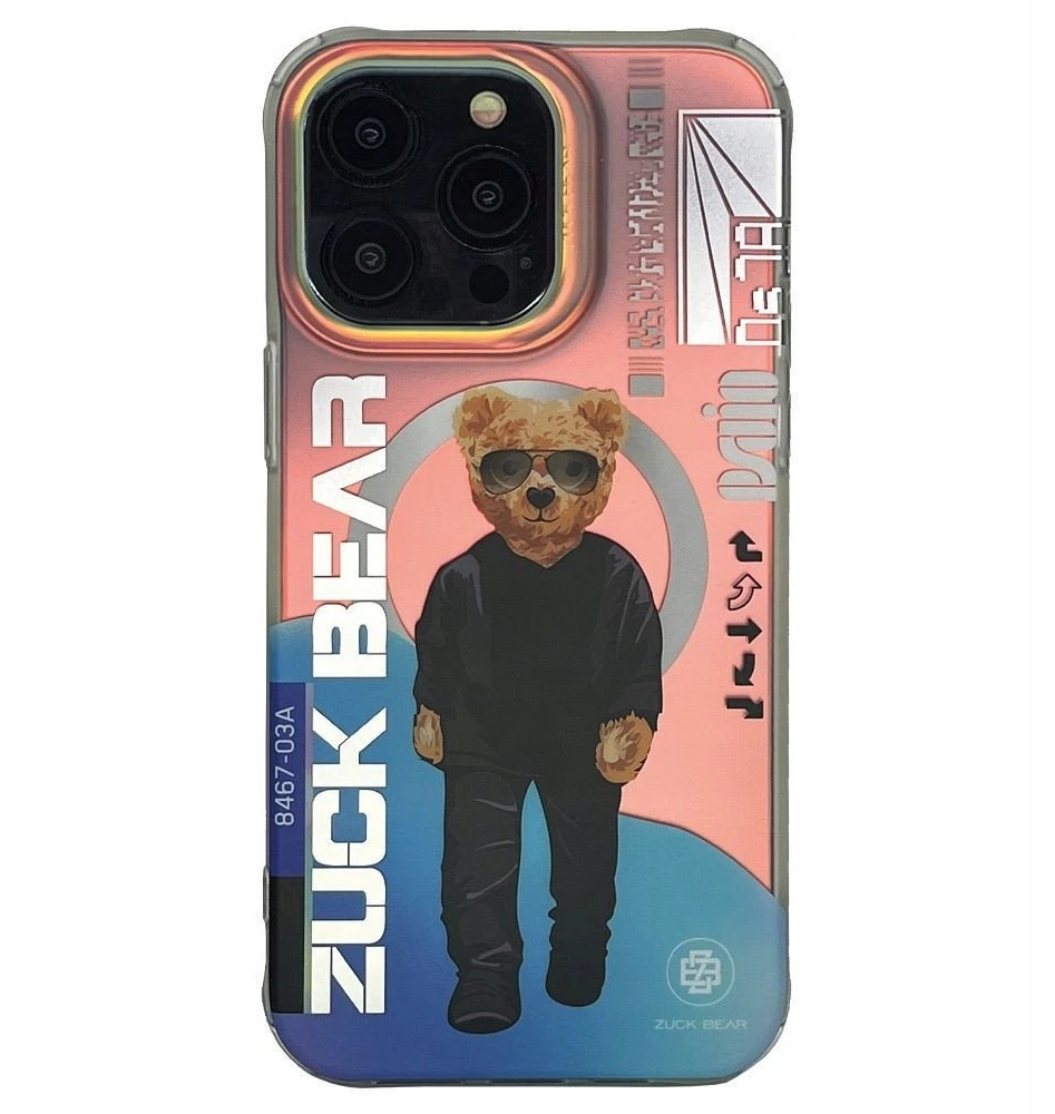 ZUCK BEAR dėklas BERLIN BOSS MAG suderinamas su MagSafe, skirtas IPHONE 16 dviem žavesiams