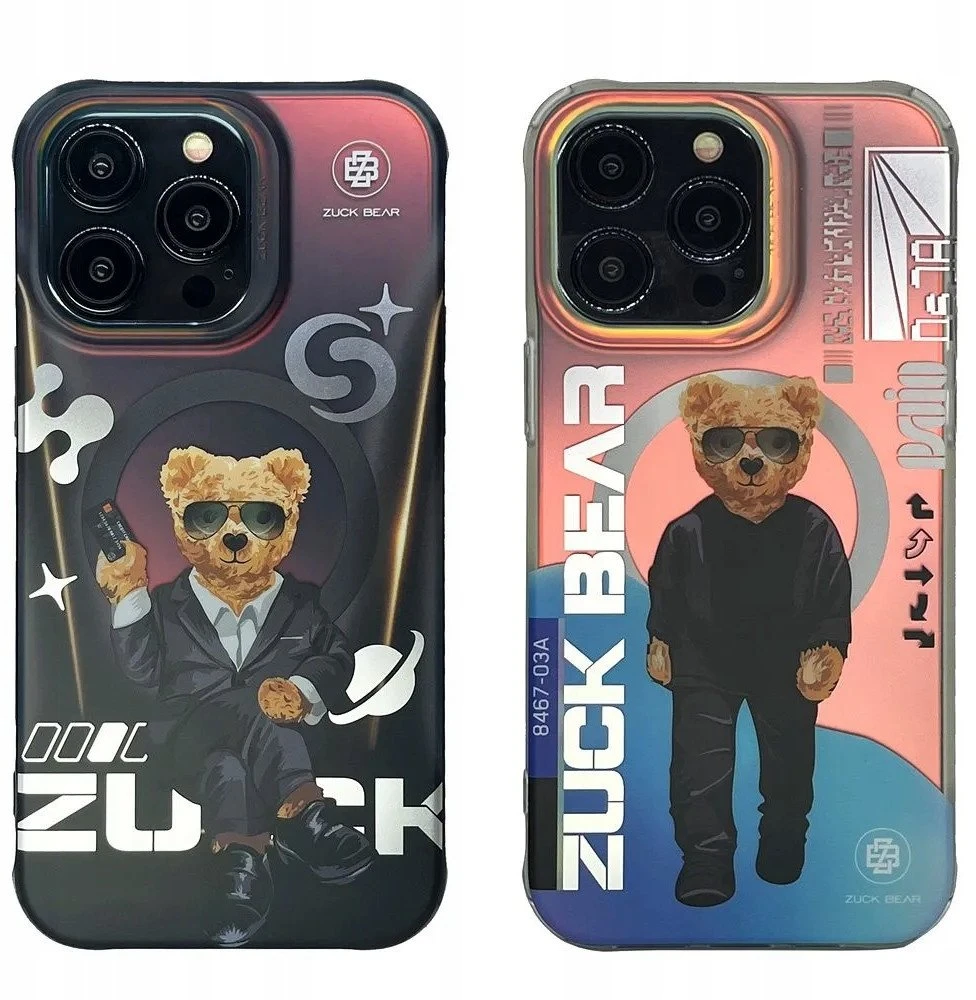 ZUCK BEAR dėklas BERLIN BOSS MAG suderinamas su MagSafe, skirtas IPHONE 16 dviem žavesiams
