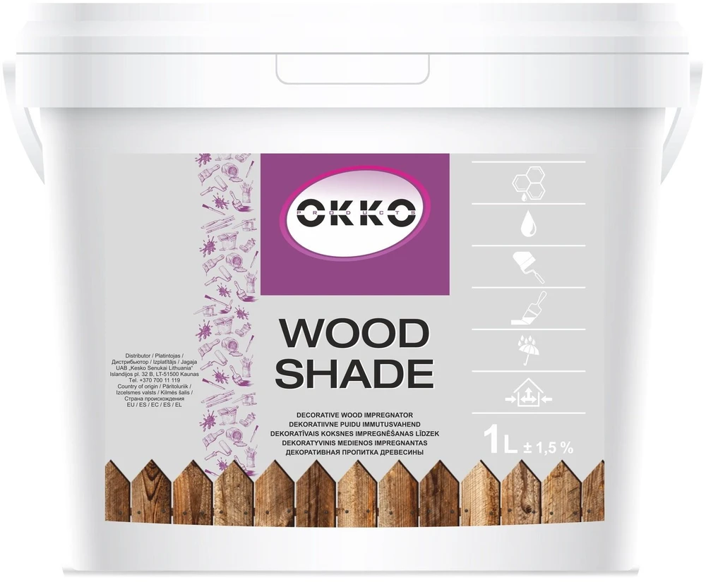 Zumaline WOOD IMPREG WOOD SHADE Juodas 1L OKKO