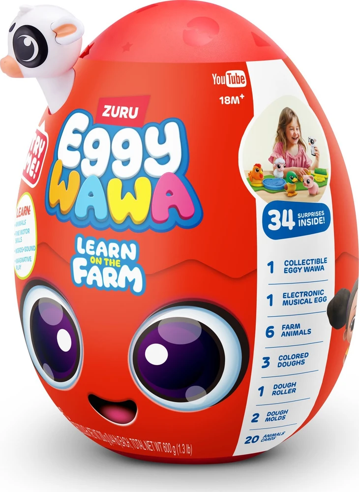 Zuru Eggy Wawa Surprise Egg Large – staigmenos ūkio žaidimų rinkinys