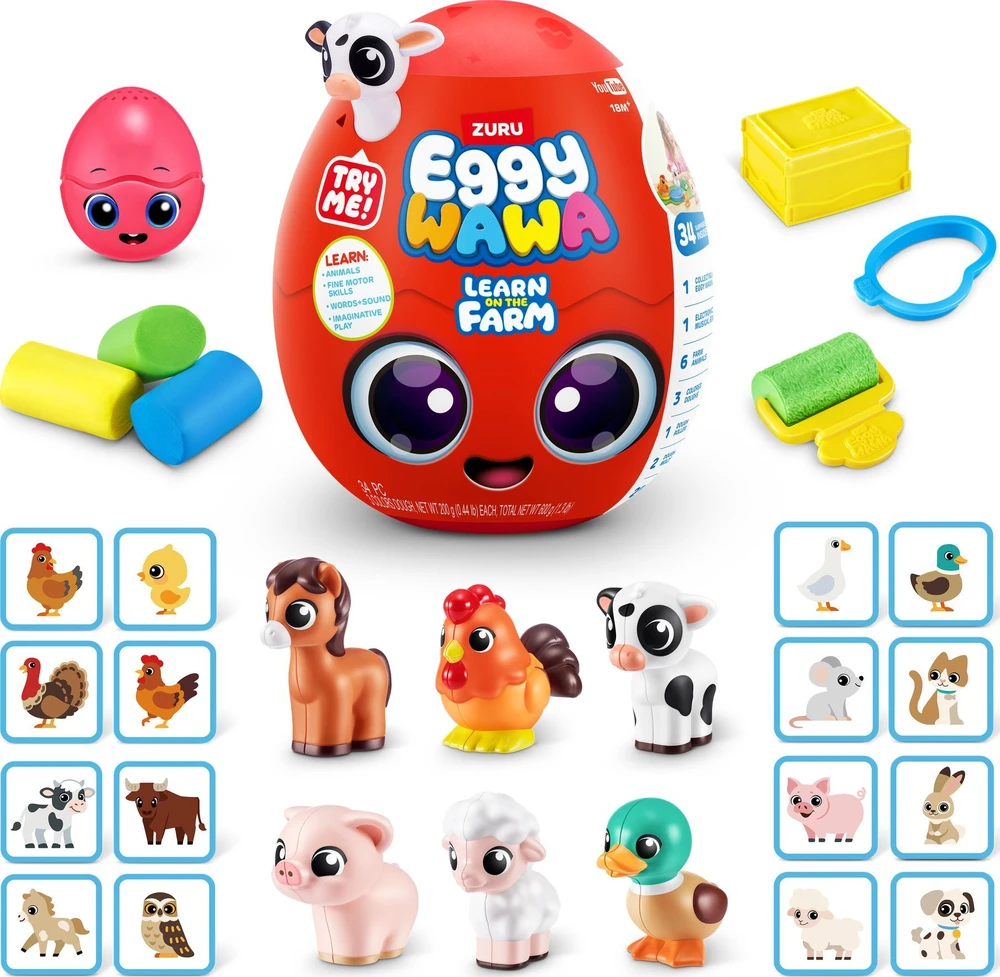 Zuru Eggy Wawa Surprise Egg Large – staigmenos ūkio žaidimų rinkinys