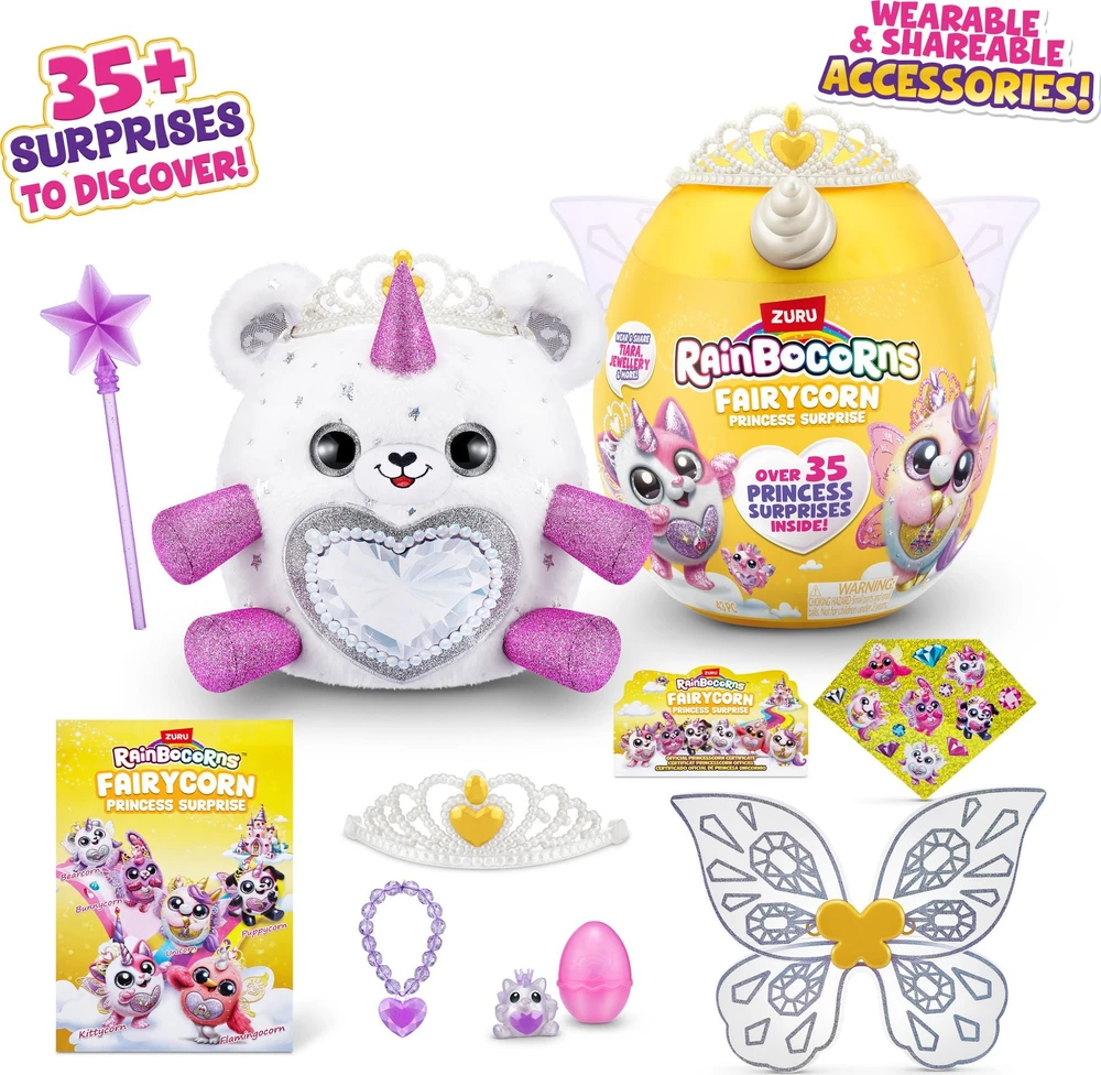 RAINBOCORNS pliušinis žaislas su aksesuarais Fairycorn Princess, 6 serija, 9281
