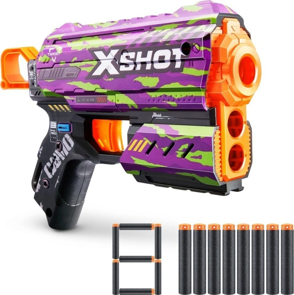 Zuru XShot Skins flux paleidimo priemonė (8 smiginiai) kryžmažiedis