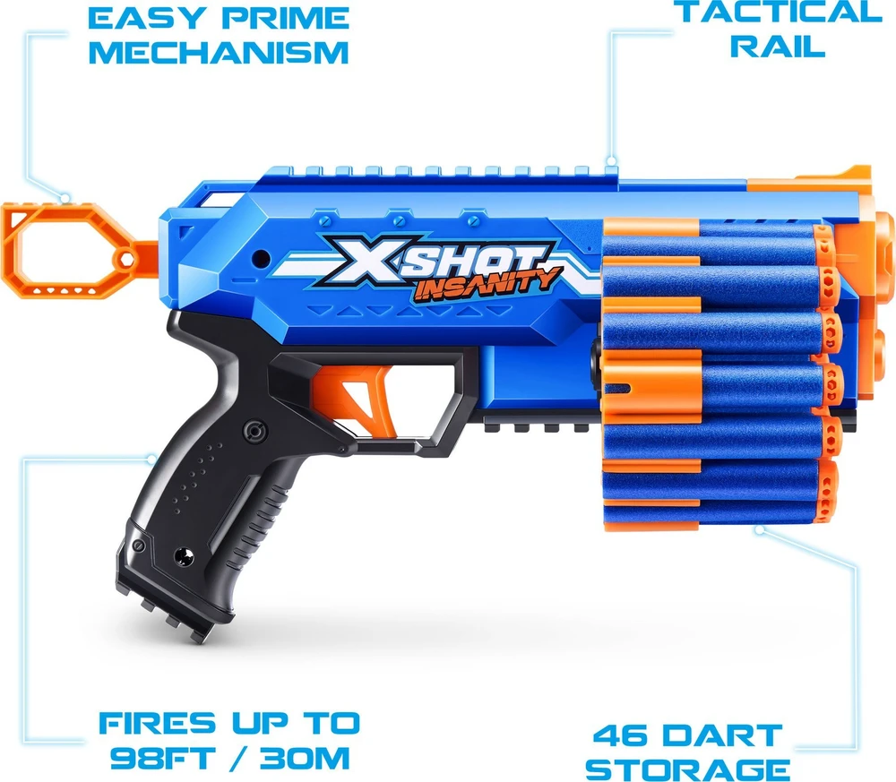 Zuru XSHOT - Beprotybės 1 serija Manic - 24Darts - (36603)