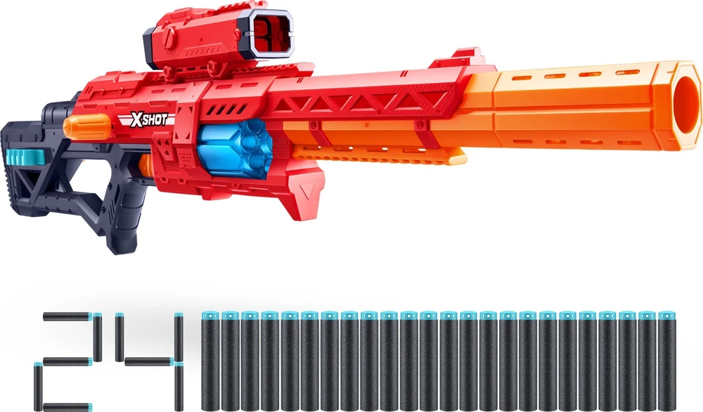 Žaislų - Zuru X Shot 9 Ranger X8 8-dart talpa nuimamas taikiklis