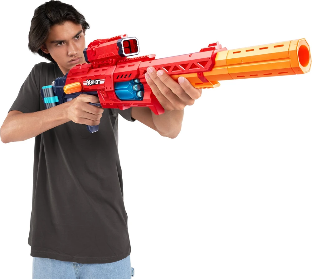 Žaislų - Zuru X Shot 9 Ranger X8 8-dart talpa nuimamas taikiklis