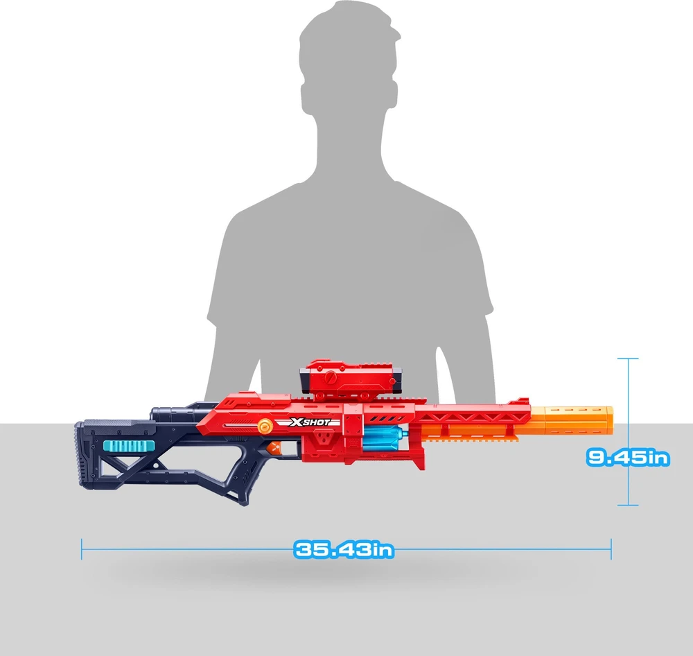 Žaislų - Zuru X Shot 9 Ranger X8 8-dart talpa nuimamas taikiklis