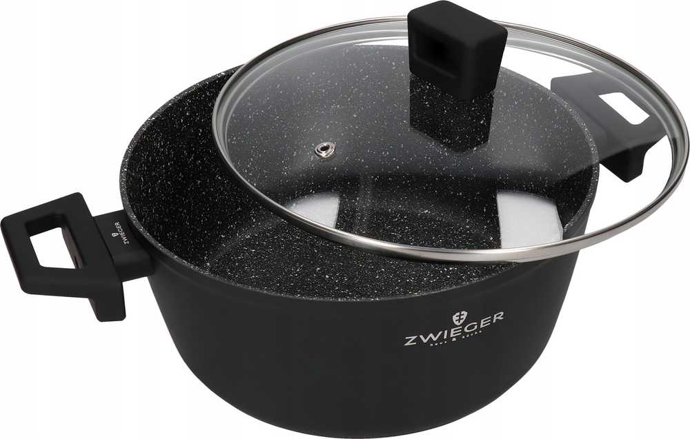 ZWIEGER FORTE PUODAS 3 L SU DANGIU 20 CM Juodas INDUKCINIS ALUMINIUMAS