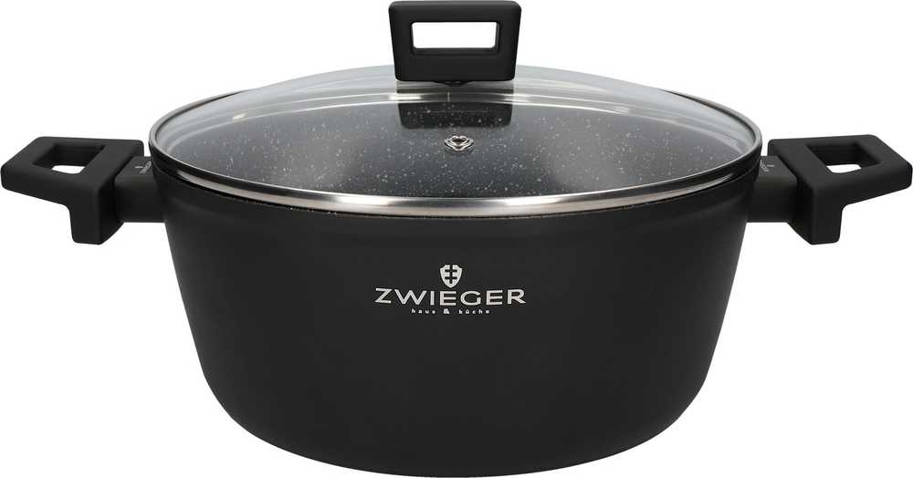 ZWIEGER FORTE PUODAS 3 L SU DANGIU 20 CM Juodas INDUKCINIS ALUMINIUMAS