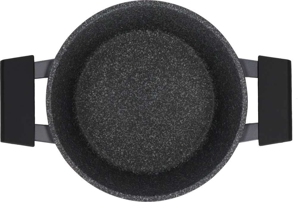 Zwieger Juodas Stone aliuminio puodas 20cm Greblon neprideganti danga
