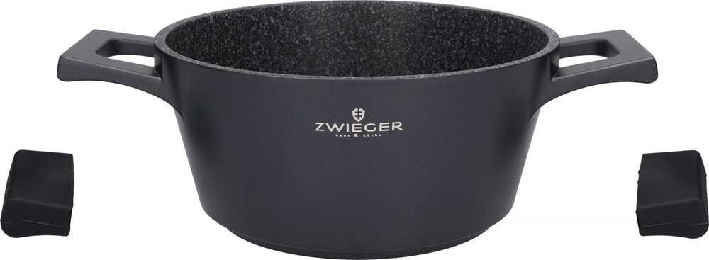 Zwieger Juodas Stone aliuminio puodas 20cm Greblon neprideganti danga