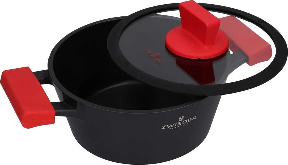 ZWIEGER PUODAS SU DANČIU ALUMINIUMINIS NEPRIKLANTAS INDUKCINIŲ DUJŲ OBSIDIANAS 20CM 2L