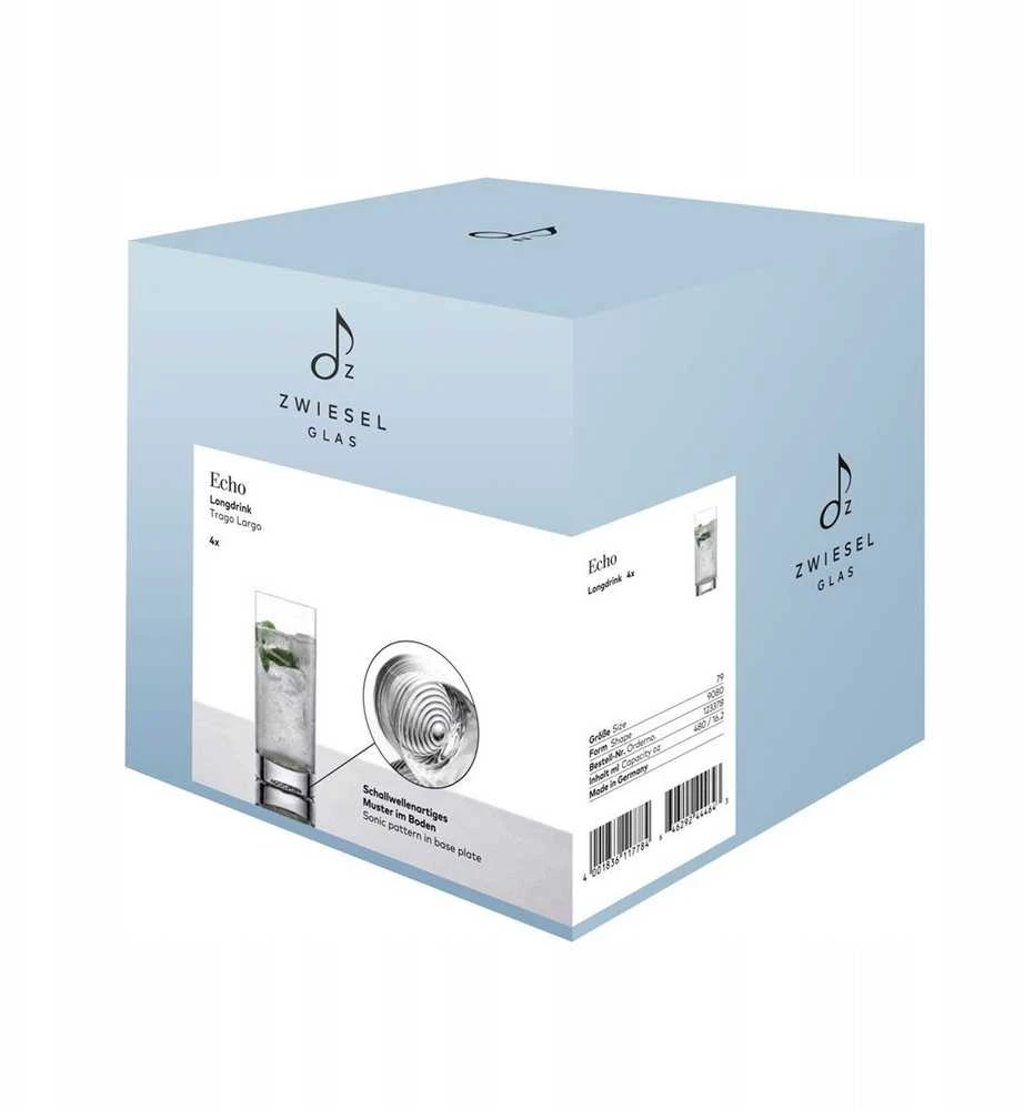 Zwiesel Ilgo gėrimo stiklinės, 480 ml, „Echo“, 4 vnt.