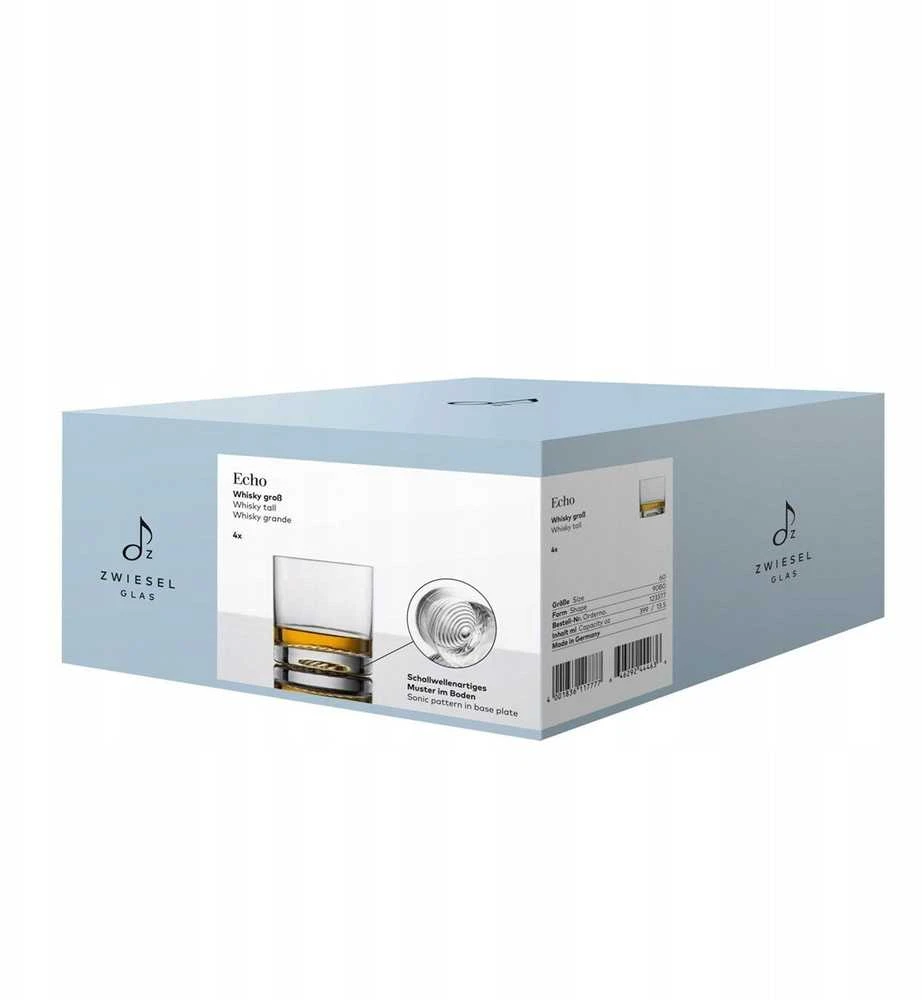 Zwiesel Viskio stiklinės, 399 ml, „Echo“, 4 vnt.