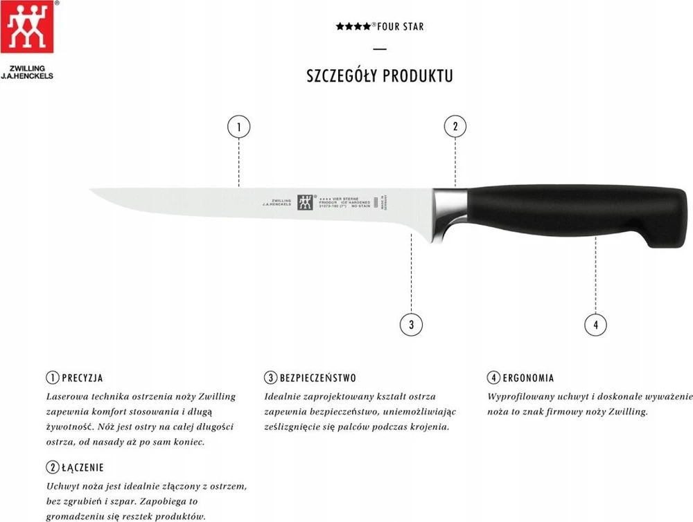 ZWILLING 31073-181-0 virtuvinis peilis Nerūdijančiojo plieno