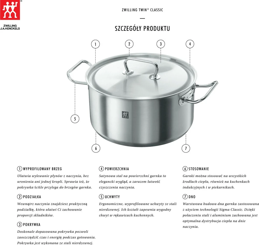 ZWILLING TWIN Classic 3 L Turas Nerūdijančiojo plieno