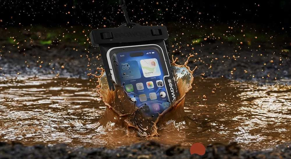 Zwilling Seawag Element Proof Case – vandeniui atsparus telefono dėklas (juoda/rožinė)