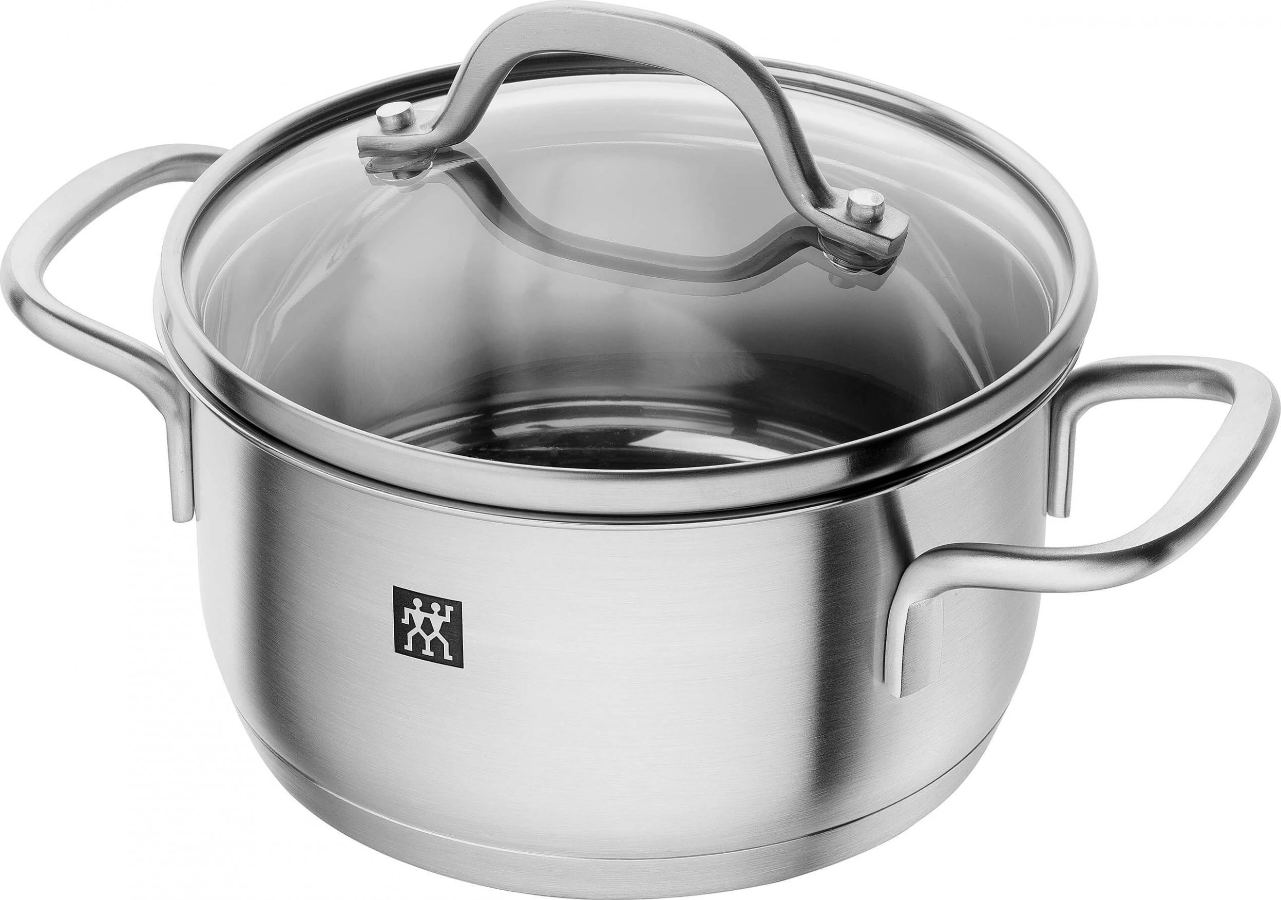 Zwilling Pico žemas puodas, 14 cm, 1 L, 18/10 plienas, indukcinis, dangtis