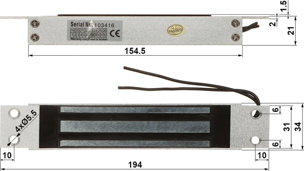 TST ELEKTROMAGNETINIS UŽRAKTAS ZEW-180