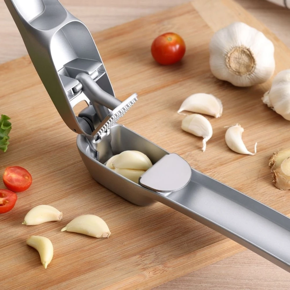 Zyliss Handle garlic press, Nerūdijantis plienas, Aliuminio, Nerūdijantis plienas, 36.1 mm, 65 mm, 185.9 mm (E960016)