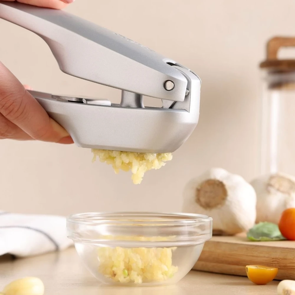 Zyliss Handle garlic press, Nerūdijantis plienas, Aliuminio, Nerūdijantis plienas, 36.1 mm, 65 mm, 185.9 mm (E960016)