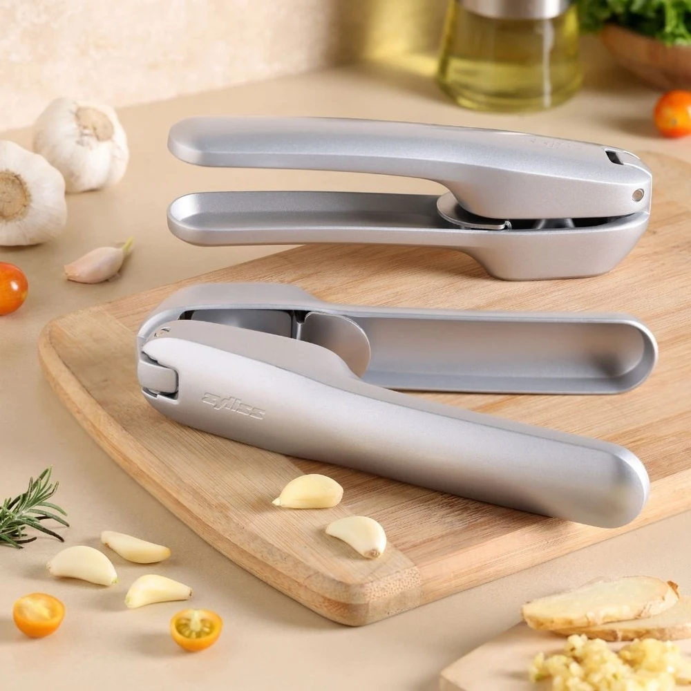 Zyliss Handle garlic press, Nerūdijantis plienas, Aliuminio, Nerūdijantis plienas, 36.1 mm, 65 mm, 185.9 mm (E960016)