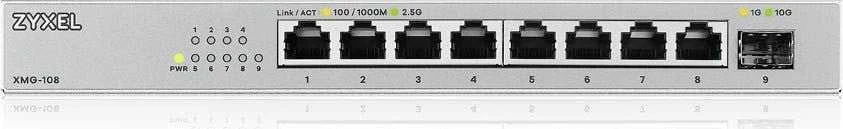 Šakotuvas ZYXEL XMG-108 8 PORTS 2,5G + 1 SFP+ DESKTOP MULTIGIG UNMANAGED SWITCH (2Y WARRANTY)