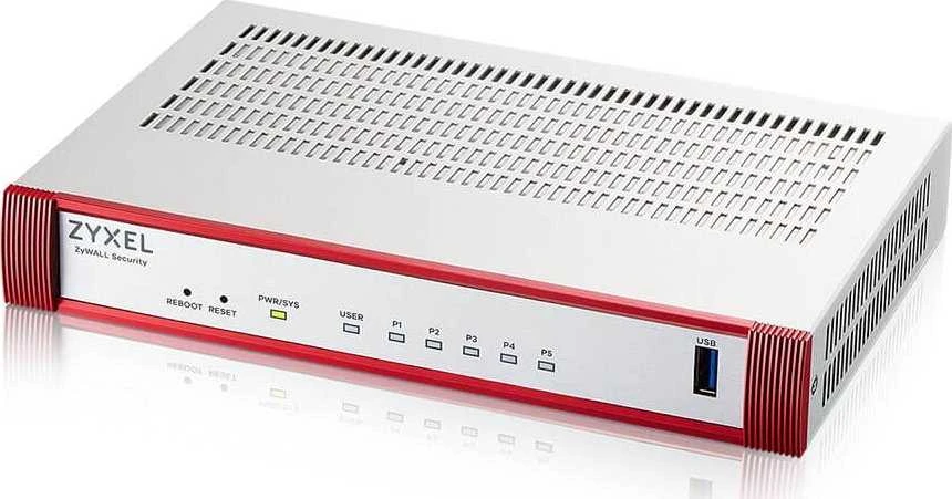 Maršrutizatorius Zyxel USG FLEX 50 AG, 5 Gigabitų vartotojo nustatomi prievadai, 1*1G PoE+, 1*USB su 1 YR įėjimo apsaugos paketu