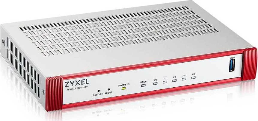 Maršrutizatorius Zyxel USG FLEX 50 AG, 5 Gigabitų vartotojo nustatomi prievadai, 1*1G PoE+, 1*USB su 1 YR įėjimo apsaugos paketu